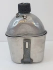 WWII WW2 US Military Steel 1945 Canteen With Cup
