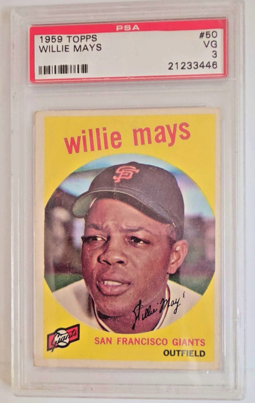1959 Topps - Willie Mays #50, PSA 3 VG, SF Giants