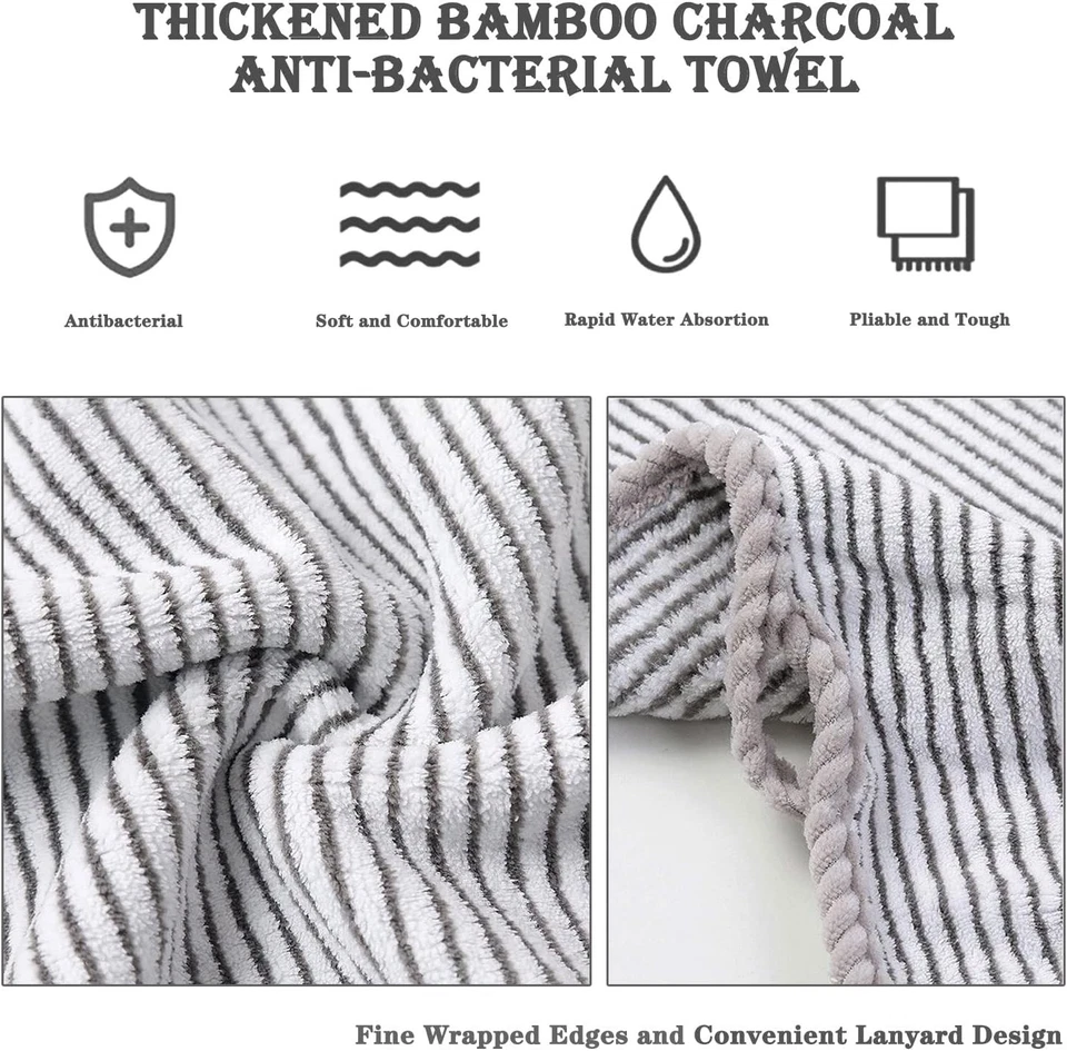 Juego de toallas de terciopelo coral de alta calidad - 2 paños suaves, ideales para spa y baño Foto 4 de 4