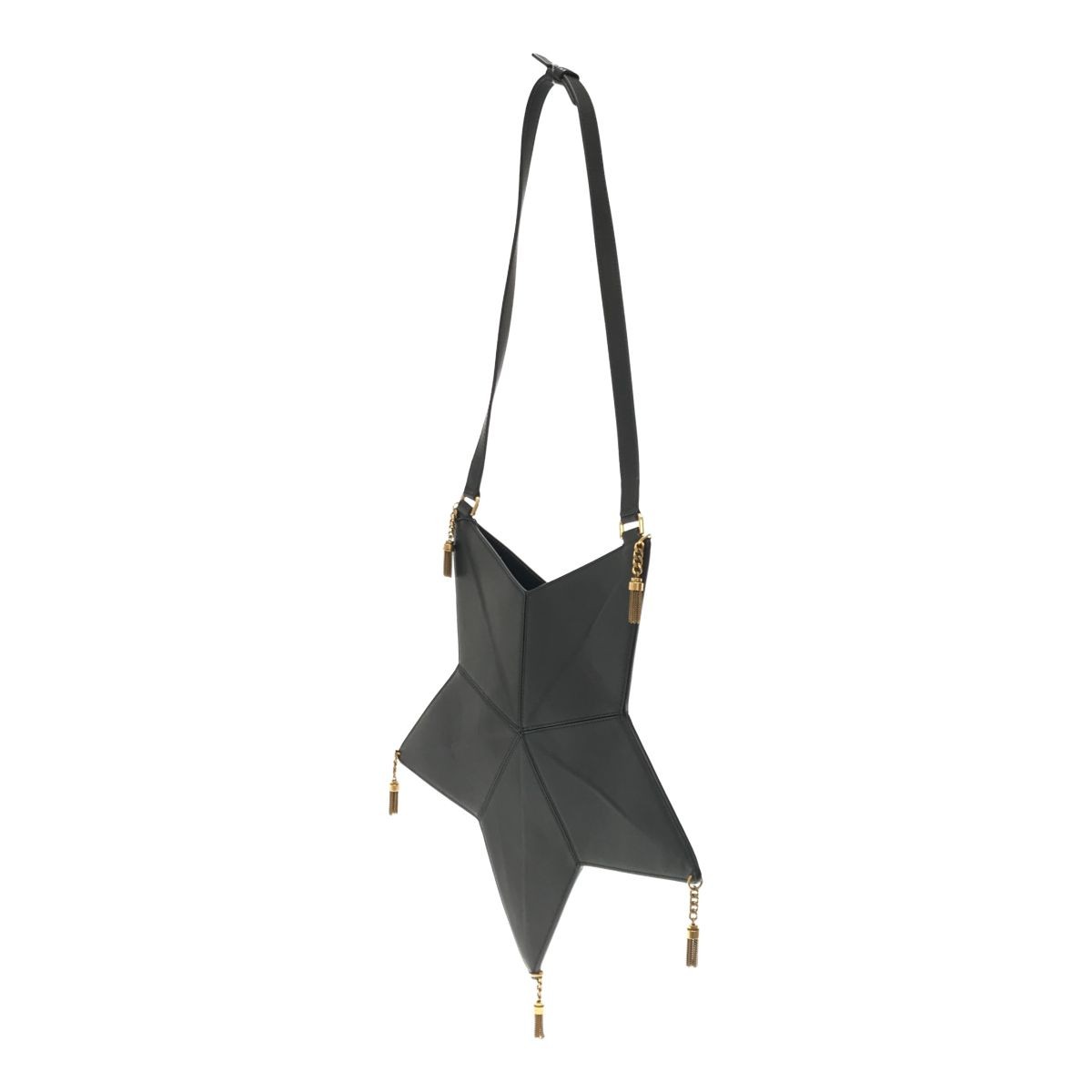 Borsa SAINT LAURENT Astro Star in pelle nera 36 cm 14 1 pollici 712039 con sacchetto antipolvere