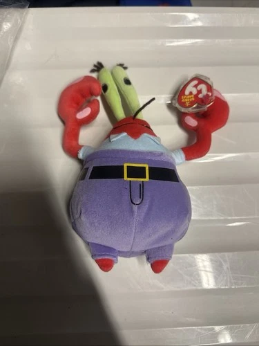 Vtg 2006 MR. KRABS the Crab 8" Spongebob Squarepants TY Beanie Babies Original