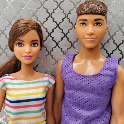 Mattel Barbie Florist #GTN59 After Work With Her Boyfriend. Lot Of 2