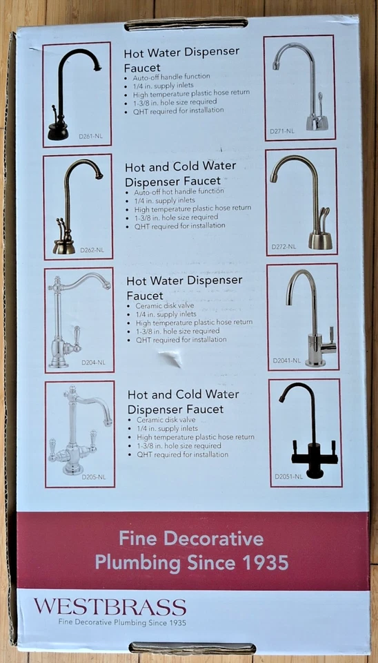 Westbrass Double Handle Hot And Cold Water Dispenser Faucet D205-NL-05, Chrome - Image 3 of 4