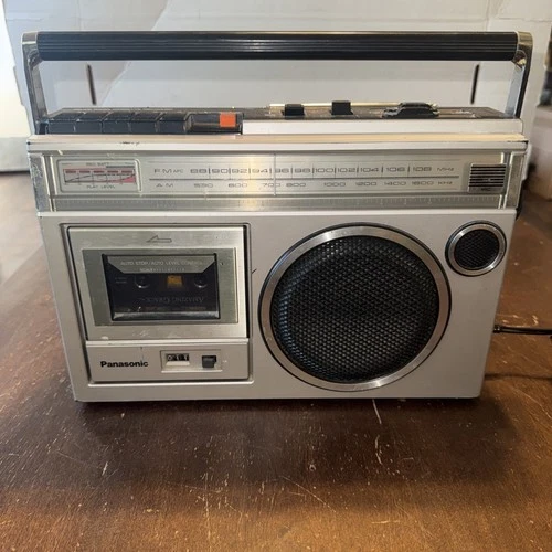 National Panasonic RX-1650 AM/FM Radio Tape Portable Cassette Recorder TapeEater