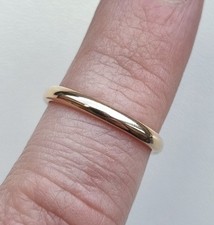 9ct Rose Gold Vintage Hallmarked Wedding Band Ring 2.1g 2.5mm N