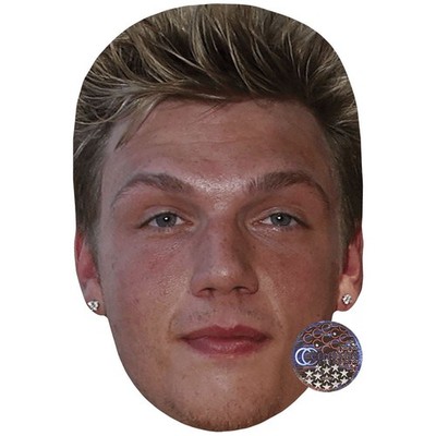 Nick Carter (jung) Promi Maske, flaches Kartengesicht, Kostüm Maske