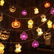 Halloween String Lights Battery Operated 10FT 20LED Halloween Fairy Lights De...