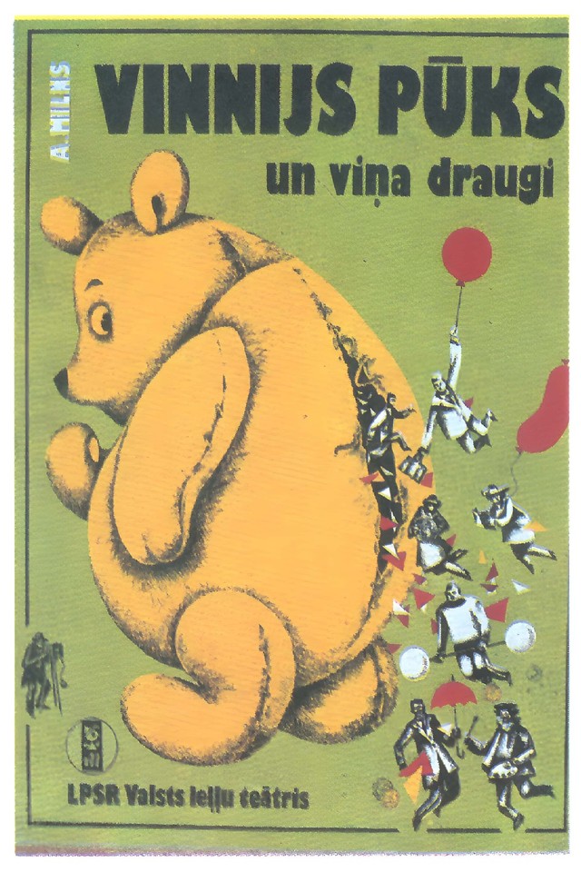 A deliberately absurdist 'bear propaganda' poster in authentic 1970s Soviet-style print aesthetic — the kind of wall art that stops guests mid-sentence.