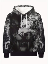 Wolf Graphic 3D All Over Print Hoodie - Adults  Youth
