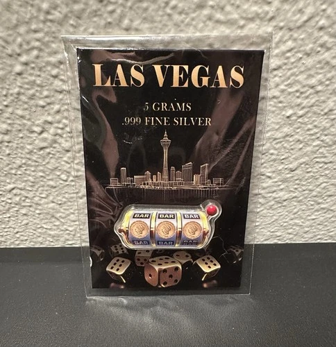 .999 Fine Silver  5 Grams Art Bar Las Vegas Slot SEALED