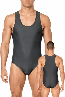 Herren Body Boxerrücken ohne Ärmel Sportbody glänzend stretch shiny hauteng - Bild 1 von 4