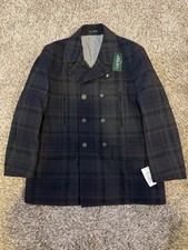 NWT Lauren Ralph Lauren Overcoat Men's 42S Double-Breasted Wool Blend Plaid 350