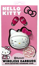 Sanrio Hello Kitty Bluetooth Wireless Earbuds w/ Rotating Face Charging Case NIB