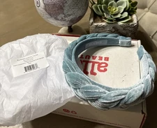 Elemis Light Blue Braided Headband for Women Girls (G1)