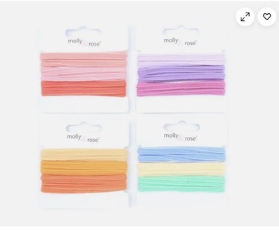 Molly & Rose Haargummi pk 24 tonal gerippte Jersey Gummibänder (8752)