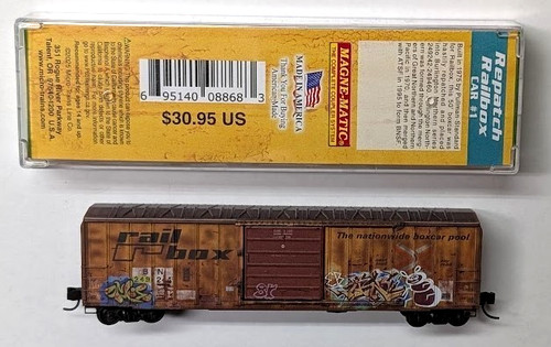 MTL Micro-Trains 02544436 BN 249244 Railbox Repatch FW desgastado de fábrica | Condition: New