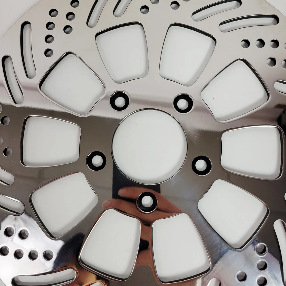 Hawg Halter Polished Rotor -Front/Left - 11.5" For Harley Softail Dyna Sportster - Image 3 of 4