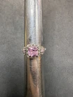 3.4g VTG Sterling Silver 925 Pink & Clear CZ Ring Size 7 Jewelry Lot M