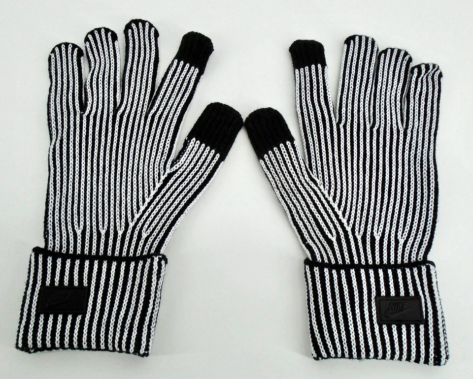 Guantes de punto Nike Jordan grandes negros/blancos para hombre adulto Foto 2 de 4