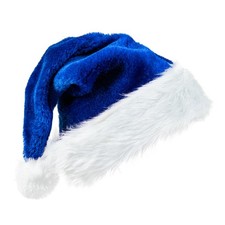 Christmas Santa Hat for Adults Velvet Santa Hats Plush Xmas Party Decoration
