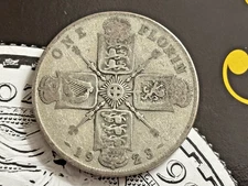 1923 George V British Silver Florin Coin ~ Two Shillings