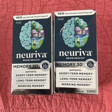  2PACK SCHIFF Neuriva Memory 3D Brain Health 30 count each- 08/27