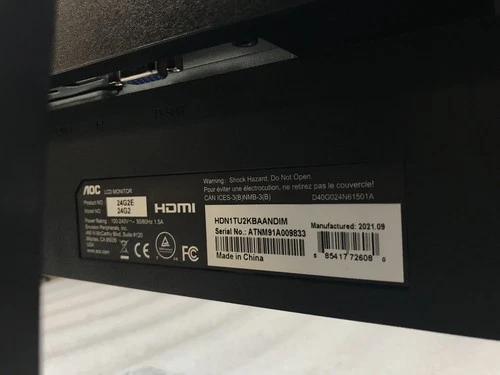 AOC 24G2 24G2E 23.8" 144 Hz Frameless Gaming Monitor - Stand Pwr HDMI Cable Inc image 5