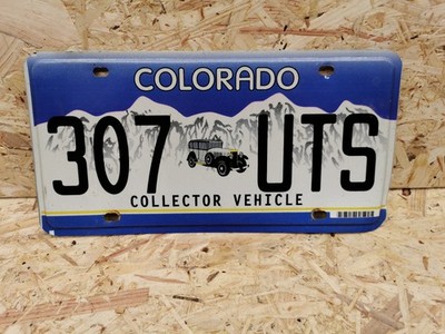 NUMMERNSCHILD USA OLDTIMER  COLLECTOR VEHICLE - COLORADO TOLLE GRAFIK UTS