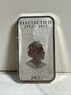 2023 Australia 1 oz Silver .9999  Year of the Dragon Elizabeth II Perth Mint BAR