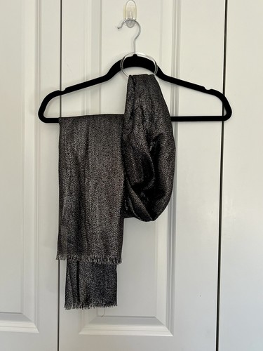 Nine West schwarz metallic silber Schal Halstuch Pashmina - neu mit Etikett - Bild 9 von 9