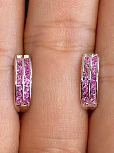 NATURAL PINK SAPPHIRE SET STERLING SILVER 925 RING EARRING PENDENTS - 第 4/14 張圖片