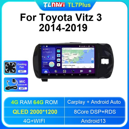 Android Wireless Carplay For Toyota Vitz 3 XP130 2014-2019 RHD Car Stereo Player - Picture 31 of 48