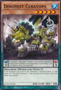 Dinomist Ceratops - BOSH-EN028 - Common - Unlimited Edition x3 - Near Mint