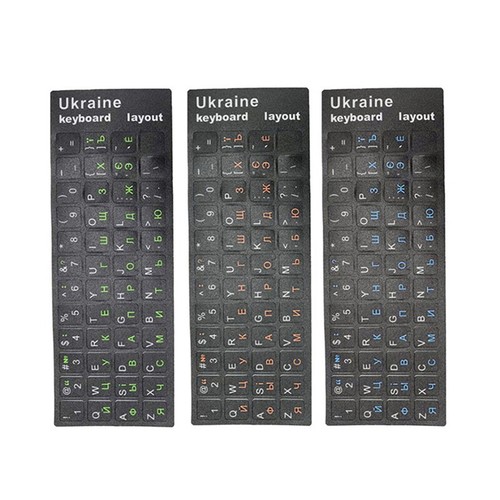 Ukraine Language Ukrainian Keyboard Sticker Durable Alphabet Black For Laptop u