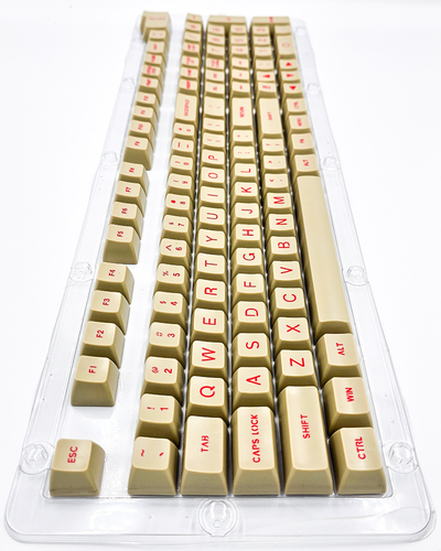 104Pcs Sand Camel Tan Full Size Key PBT Double Shot Keycaps Mechanical Keyboard - Picture 4 of 4