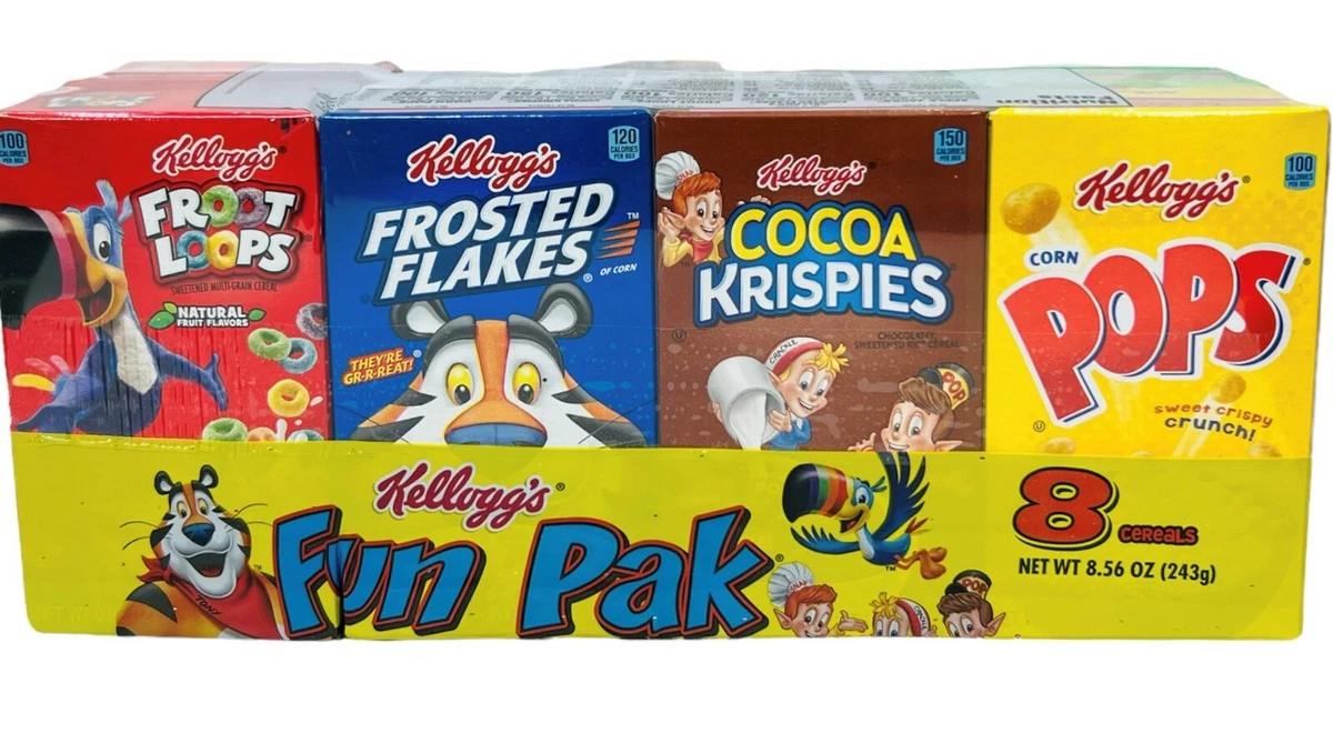Kellogg's, Cereal Fun Pak, Variety Pack, 8Count, Assorted, 46 OFF