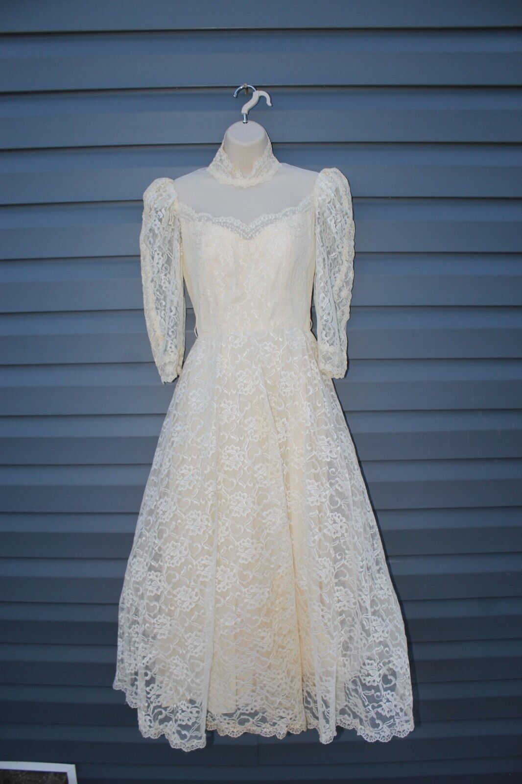 Victorian Edwardian Vintage Lace Wedding Dress Br… - image 17
