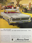 1964 mercury Comet Ford Durability Champion Luxury Clean Vintage Print Ad