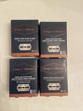 King C. Gillette Double Edge Safety Razor Blades, Platinum Coated 40 Pack