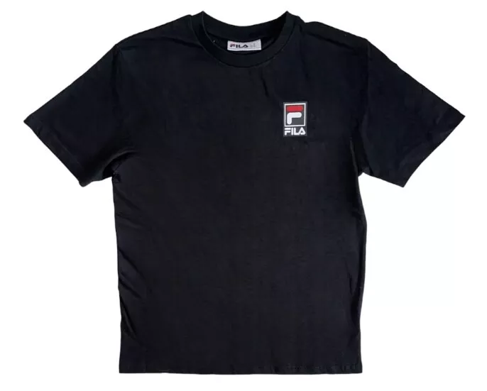 FILA Men s T Shirt Black Navy Plain Short Sleeve Summer Tee Cotton Top XS 2XL