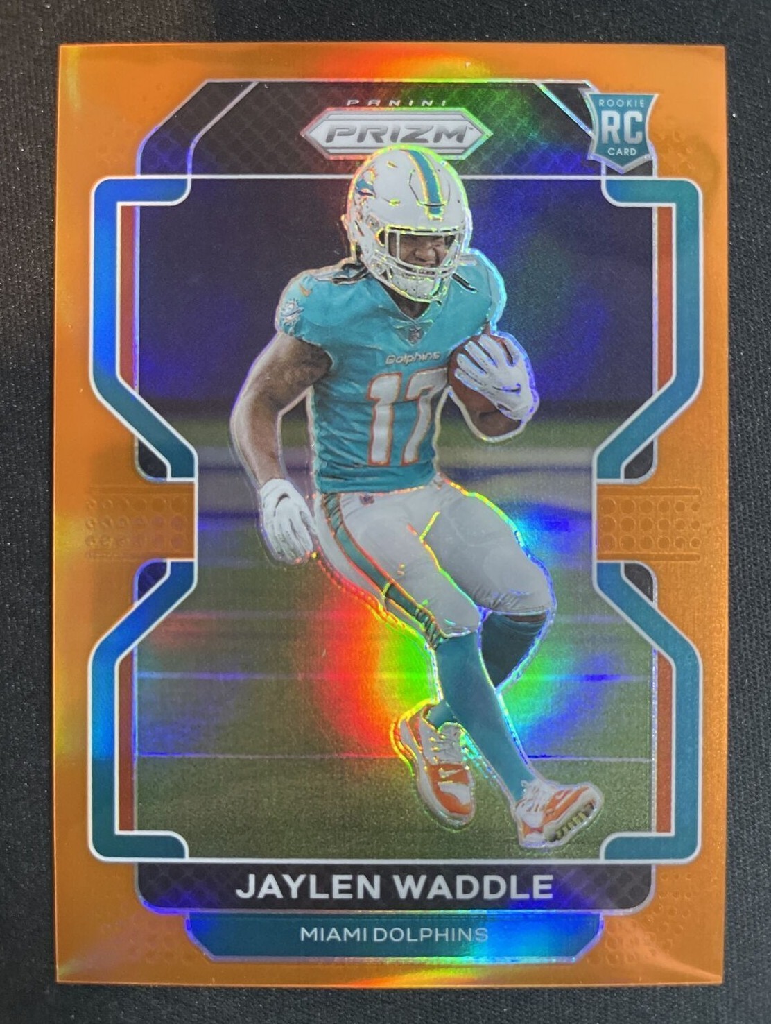 Jaylen Waddle RC - 2021 Panini Prizm Rookie #338 ORANGE Refractor SP # 179/249