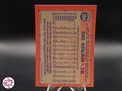 1991 Topps 40th Anniversary #354 Sid Bream NM - Picture 2 of 2