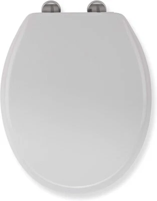 Croydex Safe Flush Toilet Seat Soft Close Hinges and Quick Release Anti-Bacteria