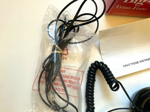 Radio Shack Big Button Black Phone ET-3222 Single Line Corded 43-3224 - Picture 7 of 12