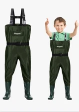 Magreel Child Chest Waders Waterproof Nylon Youth Waders with Boots Fishing EU31