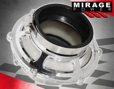 2.5" Cold Air Intake Induction Kit Piping Bypass Valve Filter W/ Clamps Silver