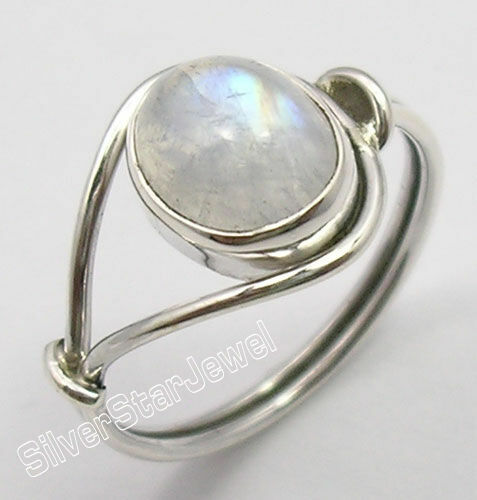 Bague Argent 925 Et Pierre De Lune - Taille 53 - Marque Délicatement Doux - Neuf Avec étiquettes