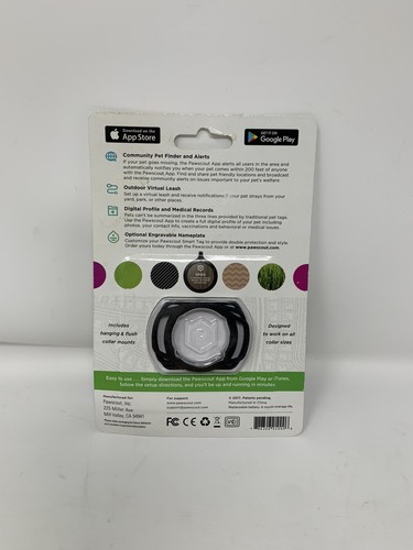 Pawscout The Smarter Pet Tag Community Pet Finder and Alerts Bluetooth Black - 第 2/6 張圖片