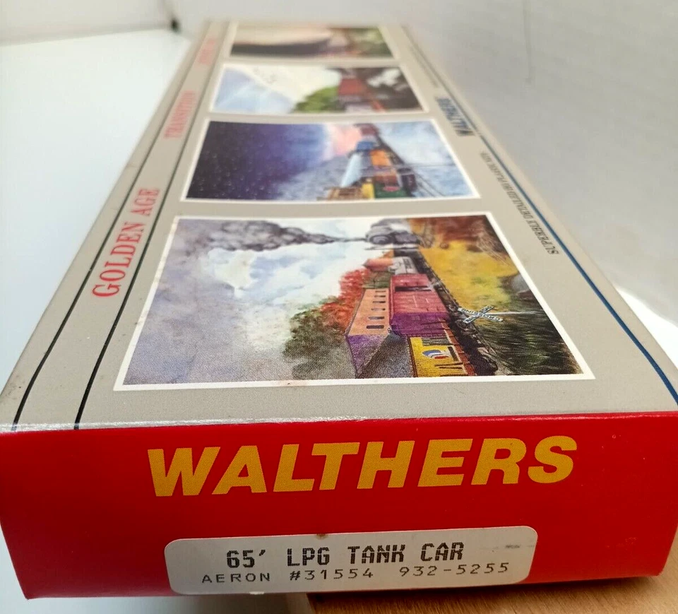 WALTHERS 65' LPG TANK CAR932-5255 HO KIT AERON NATX 31559 WHITE SEALED NEW - Image 4 of 4