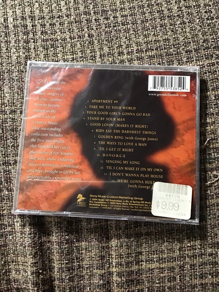 TAMMY WYNETTE COUNTRY LEGENDS 2004 BEST OF CD BRAND NEW GREEN HILL PRINT 14TRX - Imagem 4 de 4